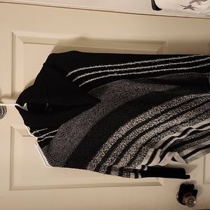 Turtleneck poncho sweater